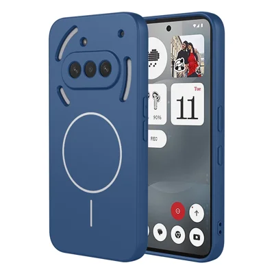 For Nothing Phone (3a) Magnetic Case Anti Drop Soft TPU Phone Back Cover - Blue