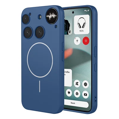 For Nothing Phone (3) 5G Magnetic Case Anti Drop Soft TPU Phone Back Cover - Blue