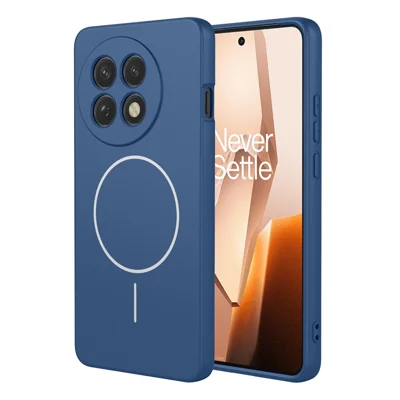 For OnePlus 13R 5G Magnetic Case Anti Drop Soft TPU Phone Back Cover - Blue