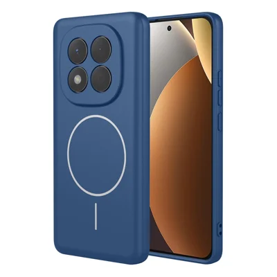 Für Xiaomi Redmi Note 15 Pro 4G (Global) Magnetische Hülle Anti-Drop Weiche TPU Handy-Rückseite – Blau