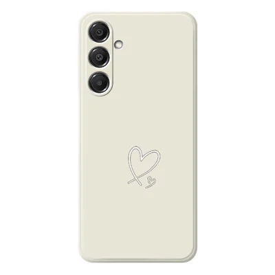Samsung Galaxy A37 5G-hoesje met witte liefdespatroon Rechthoekig TPU-telefoonhoesje - Beige