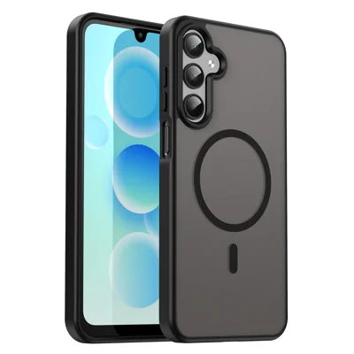 For Samsung Galaxy A16 4G / Galaxy A16 5G Bulk Purchasing Magnetic Case Skin Touch Matte Anti Drop TPU PC Phone Back Cover - Black