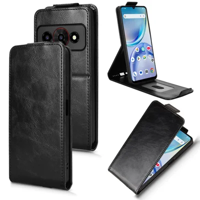 Für ZTE Nubia P7 Pro 5G / Optus X Value 5G Ständer-Case mit Magnetverschluss, vertikaler Kippdeckel, Ledertelefonhülle mit Kartenfach - Schwarz