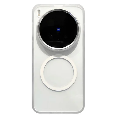 Für vivo X300 5G Magnetische Hülle Anti-Drop TPU + PC Handyhülle - Weiß