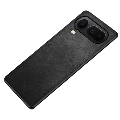 Coque pour Honor Magic8 Pro Air 5G, housse rétro en cuir PU enduit + PC et TPU - Noir