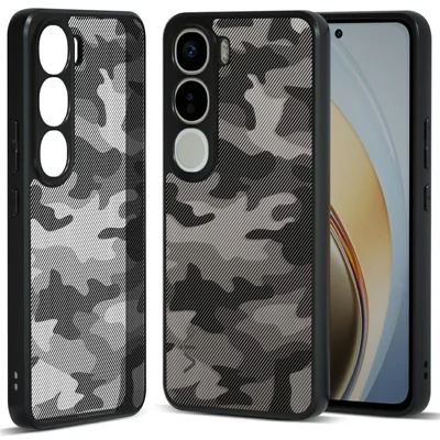 IBMRS Phone Case For vivo Y31 5G  /  Y21d Soft TPU Frame Hard PC Back Anti-Fall Phone Cover - Artistic Camouflage
