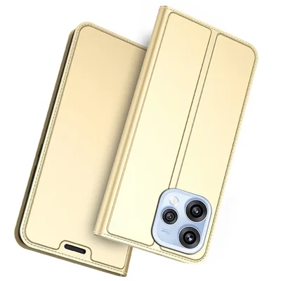 For Oppo Reno15 5G (Global) / Reno15c 5G (China) Case PU Leather Phone Cover with Card Holder Stand - Gold