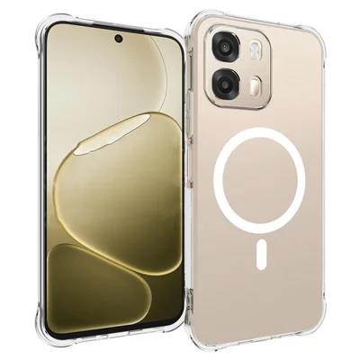 Bulk Purchasing Magnetic Case For Oppo A6 4G / A6 5G (Global) / A6s 5G TPU Anti-drop Phone Back Cover - Transparent