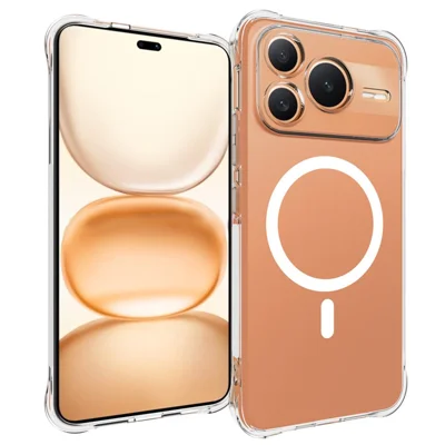 Bulk Purchasing For Honor Power2 5G Magnetic Case TPU Anti-drop Phone Back Cover - Transparent
