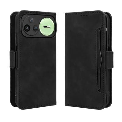 Étui en cuir pour Huawei nova 15 Ultra 5G / Huawei nova 15 Pro 5G, housse portefeuille avec plusieurs fentes pour cartes - Noir