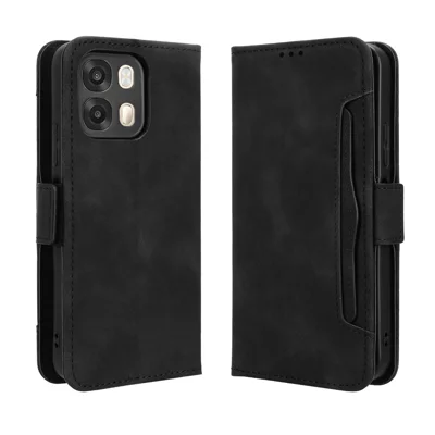 For Oppo A6 4G / A6 5G (Global) / A6s 5G (Global) / A6s 4G (Global) Leather Case Phone Wallet Cover with Multiple Card Slots - Black