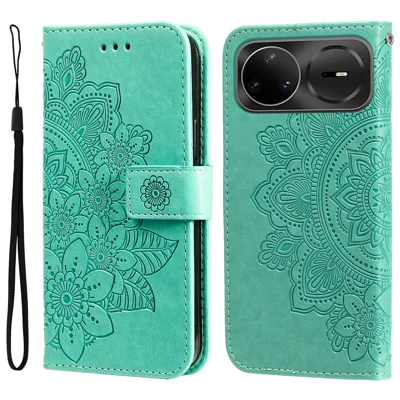 Étui pour Huawei nova 15 Ultra 5G / Huawei nova 15 Pro 5G, motif floral, portefeuille en cuir PU avec support, housse pour téléphone - Vert