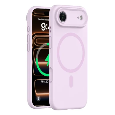 Capa para iPhone Air Compatível com MagSafe Ajuste Preciso PC + Capa Protetora de Silicone Líquido - Roxo