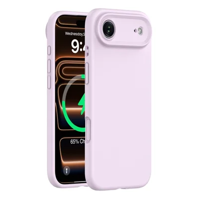Capa para iPhone Air Compatível com MagSafe Recortes Precisos Capa para Telemóvel em PC + Silicone Líquido - Roxo