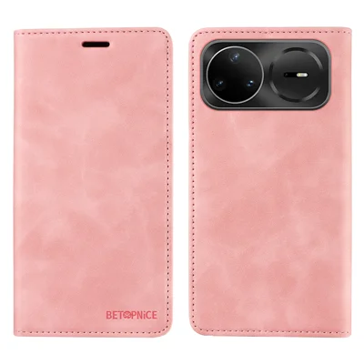 Étui pour Huawei nova 15 Ultra 5G / Huawei nova 15 Pro 5G BETOPNICE avec fermeture magnétique, portefeuille en cuir avec support et protection RFID - Rose