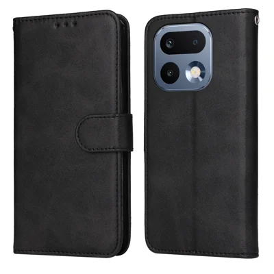Für Realme 16 Pro 5G Hülle Brieftasche PU-Leder Mappen-Flip-Handyhülle - Schwarz