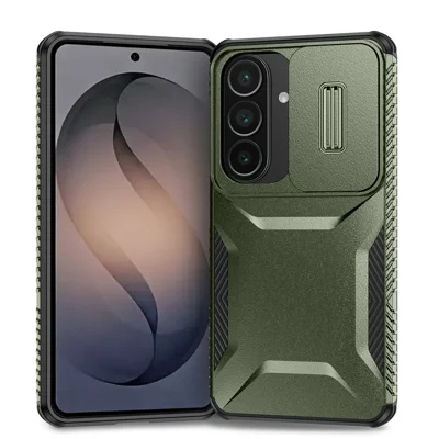 Obudowa do Samsung Galaxy S26 Camshield TPU + PC, pokrowiec z chwytami antypoślizgowymi - Zielony