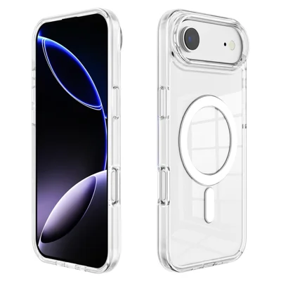 Coque magnétique transparente pour iPhone Air, coque de protection en TPU et PC avec double couche, compatible MagSafe - Vente en gros