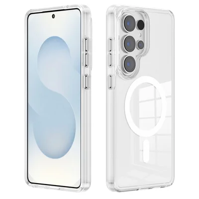 Bulk Purchasing for Samsung Galaxy S24 Ultra Magnetic Phone Case Clear TPU PC Protection Cover - Transparent