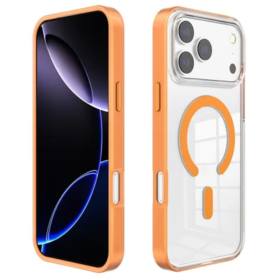 Compra al por mayor para funda magnética para iPhone 17 Pro, compatible con MagSafe, funda para móvil - Naranja