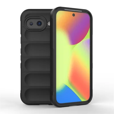 For Google Pixel 10a Case Anti-Drop Soft TPU Rugged Phone Back Cover - Black