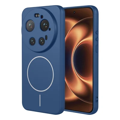 For Xiaomi 17 Ultra 5G Magnetic Case Anti Drop Soft TPU Phone Back Cover - Blue