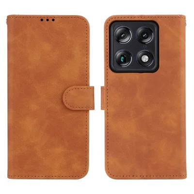 Für Motorola Edge 70 Ultra 5G Ledertasche Hautgefühl Anti-Drop Wallet-Ständer Klapptelefonhülle - Braun