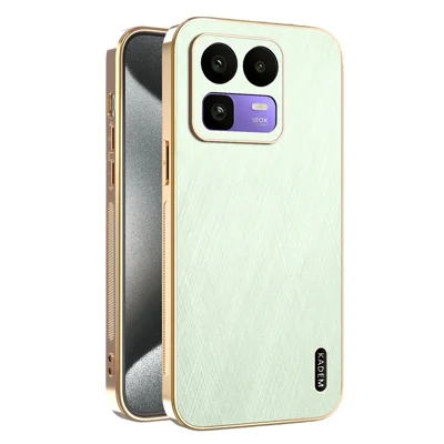 KADEM Für Realme Neo8 5G Hülle Galvanik Seidene Textur PU + TPU Handy-Rückseite - Grün