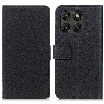 Voor Motorola Moto G77 5G / G67 5G Hoesje PU Leer Stand Wallet Telefoonhoes - Zwart