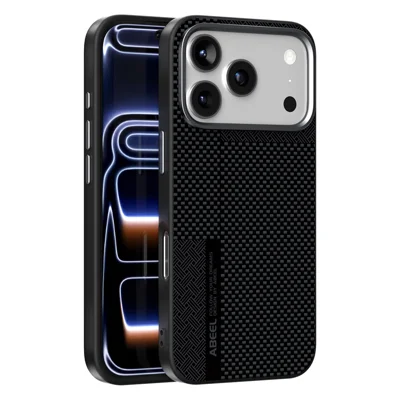 ABEEL For iPhone 18 Pro Max / 17 Pro Max Magnetic Case Ultra-thin 6D Printed Shockproof TPU PC Aluminum Alloy Leather Phone Cover - Guardian Model 2 No. 2