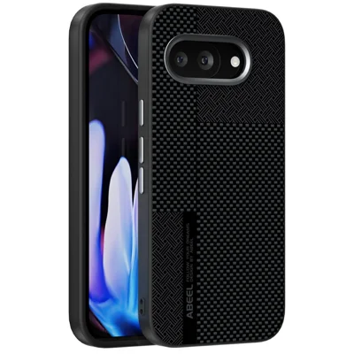 ABEEL For Google Pixel 9a Magnetic Case Ultra-thin 6D Printed Shockproof TPU PC Aluminum Alloy Leather Phone Cover - Guardian Model 2 No. 2