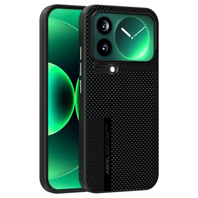 ABEEL For Xiaomi 17 Pro Max Magnetic Case Ultra-thin 6D Printed Shockproof TPU PC Aluminum Alloy Leather Phone Cover - Guardian Model 2 No. 2