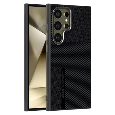 ABEEL For Samsung Galaxy S24 Ultra Magnetic Case Ultra-thin 6D Printed Shockproof TPU PC Aluminum Alloy Leather Phone Cover - Guardian Model 2 No. 2