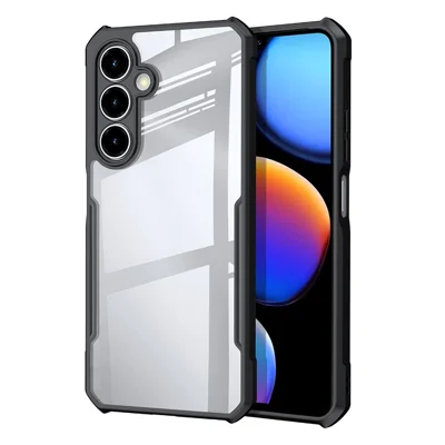 XUNDD Für ZTE nubia V80 Max 4G Tasche Stoßfest TPU + Acryl Transparent Rückseite Handyhülle - Schwarz