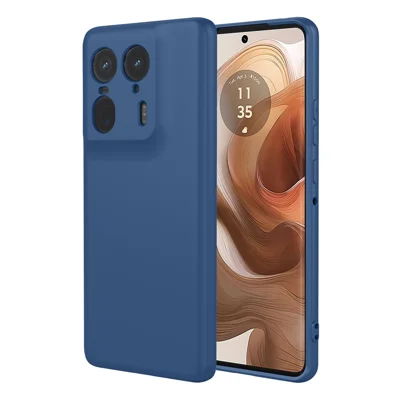 Bulk Purchasing for Motorola Moto X50 Ultra 5G  /  Edge 50 Ultra 5G Case Liquid Silicone Feel Soft TPU Protective Phone Cover - Blue