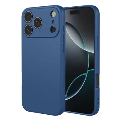 Bulk Purchasing for iPhone 17 Pro Case Liquid Silicone Feel Soft TPU Protective Phone Cover - Blue