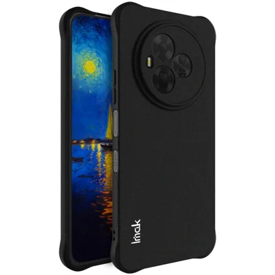 IMAK For TCL NxtPaper 60 Ultra 5G Case TPU Phone Cover Airbag Shockproof Protection - Matte Black