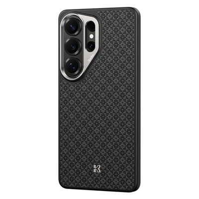 BENKS para Samsung Galaxy S26 Ultra Funda Magnética con Textura Tejida de Fibra de Kevlar Aramida Tapa de TPU - Negro