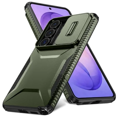 Funda para Samsung Galaxy S26 Ultra Camshield TPU + PC con laterales antideslizantes - Verde
