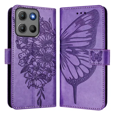 ILING Cover per Motorola Moto G15 / MOTO G15 Power, Custodia a Premium Pelle PU Portafoglio Caso, Ultra Sottile Antiurto Flip Cover con Slot per Scheda/Supporto/RFID Blocking (Blu