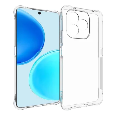 För Honor X8d 4G TPU-skalskydd, skridsäkert, stötfritt mobilskal - Transparent