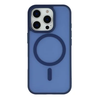 غطاء مغناطيسي لهاتف iPhone 16 Pro Max بسُمك 1.5 مم، غطاء خلفي واقي من الصدمات مصنوع من مادة البولي كربونات والبولي يوريثين مع طبقة ناعمة تشبه الجلد (متوافق مع MagSafe)