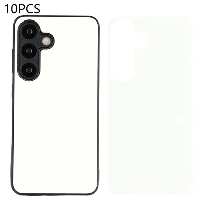 10Pcs for Samsung Galaxy S26 Case TPU + PC Heat Transfer Printing DIY Phone Cover with Matte PET Film - White