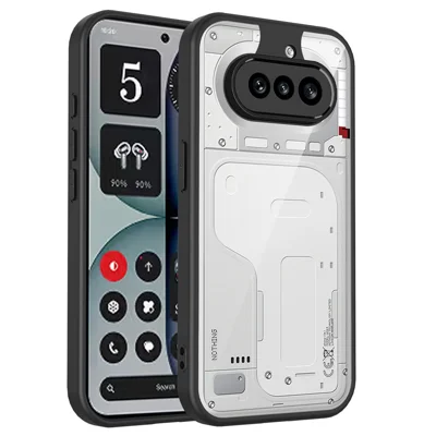 For Nothing Phone (4a) Case Matte Skin Touch Clear PC + TPU Shockproof Phone Back Cover - Black