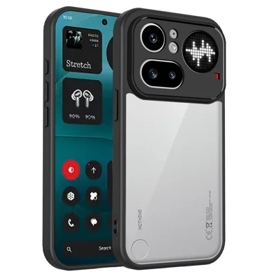 For Nothing Phone (4a) Pro Case Matte Skin Touch Clear PC + TPU Shockproof Phone Back Cover - Black