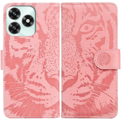 Hülle für Honor Play10A 4G / X5c Plus 4G / X5c 4G Tiger-Imprint Leder-Portemonnaie-Handytasche - Rosa