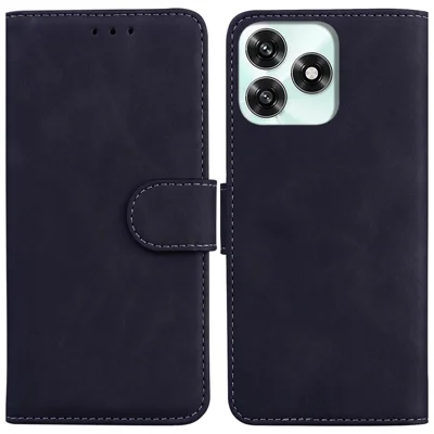 Etui na Honor Play10A 4G / X5c Plus 4G / X5c 4G, jednokolorowe etui skórzane typu portfel na telefon - czarne