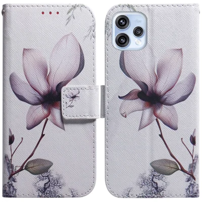Wallet Case for Oppo Reno15 5G (Global) / Reno15c 5G (China) Pattern Print Leather Phone Cover - Pink Flower