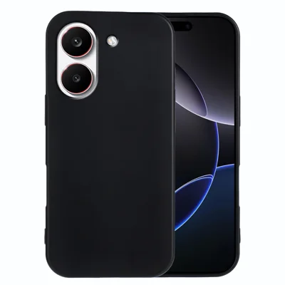 For Xiaomi Redmi Turbo 5 5G / Xiaomi Poco X8 Pro 5G TPU Case Soft Matte Anti-fingerprint Phone Back Cover - Black