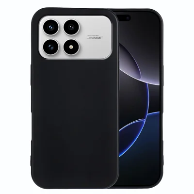 For Xiaomi Redmi K90 5G / Xiaomi Poco F8 Pro 5G TPU Case Soft Matte Anti-fingerprint Phone Back Cover - Black